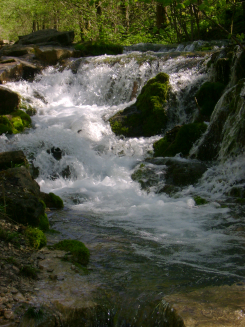 Foto eines sprudelnden Baches